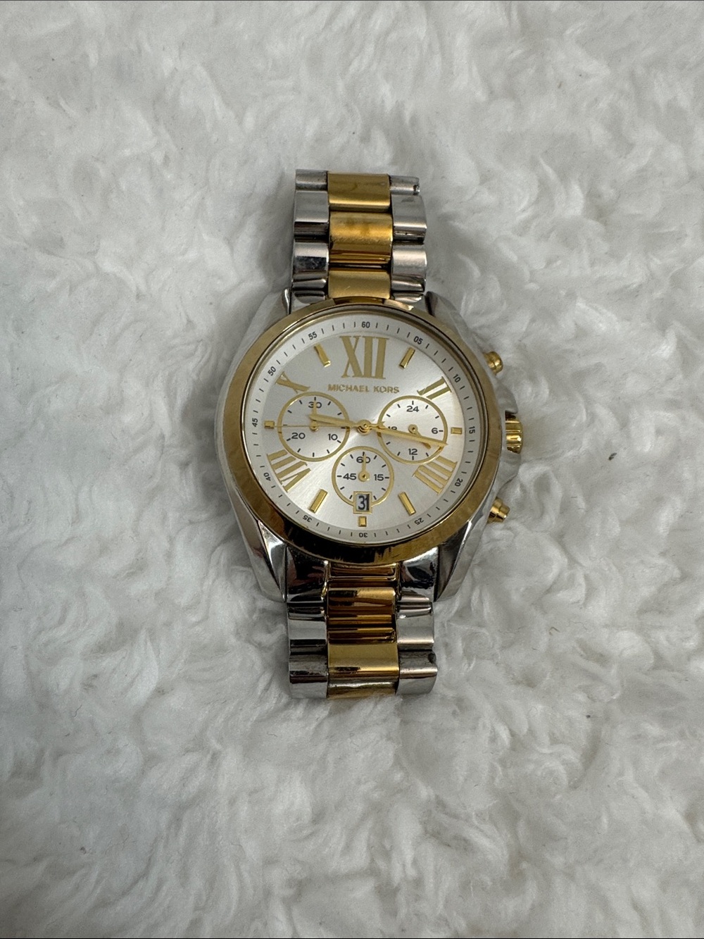 Michael Kors Gold and Silver Two-Tone Chronograph Watch